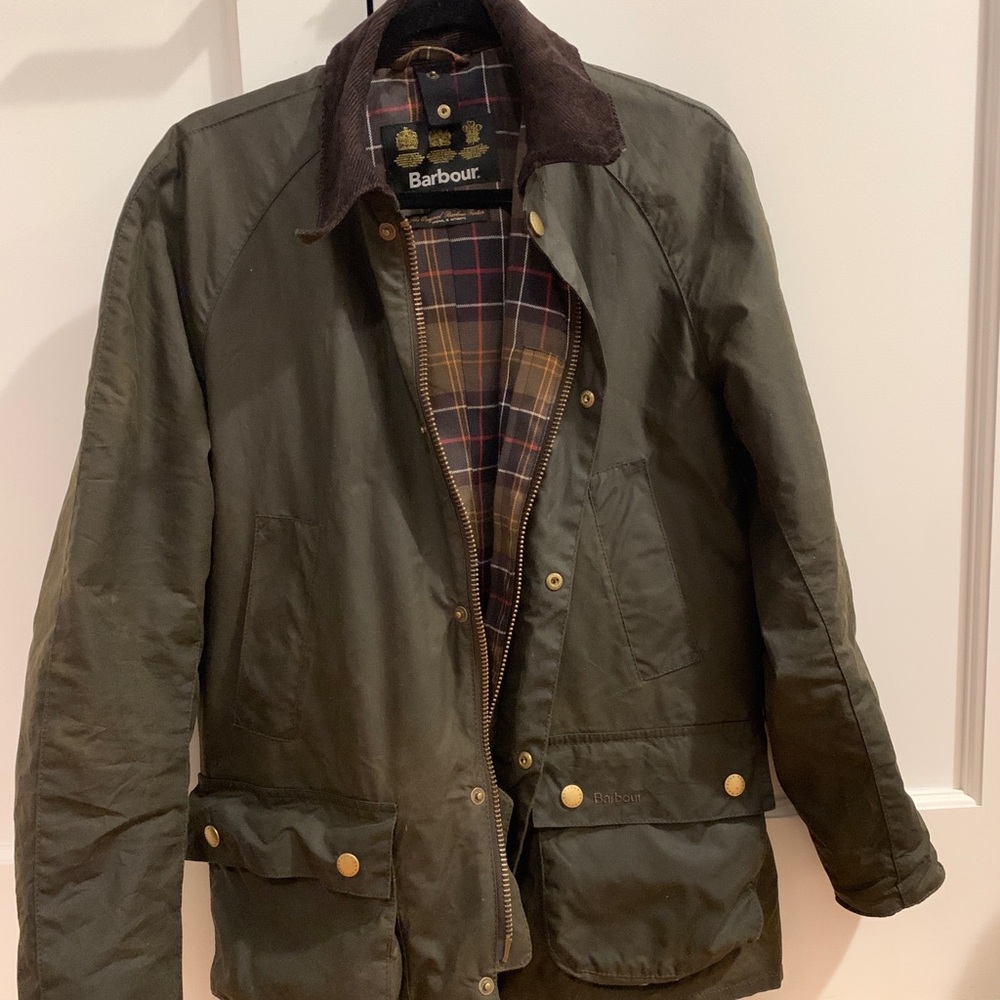 Barbour Ashby Tailored Waxed Jacket - Olive